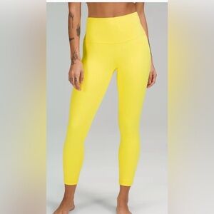 Vibrant Yellow Lululemon Leggings 25”